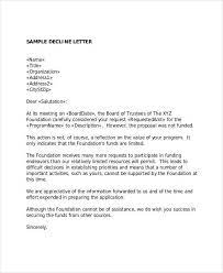 A request email sample 2: 6 Grant Rejection Letters Free Sample Example Format Download Free Premium Templates