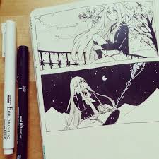 Day Night Sketch Book Manga Art Anime Drawings