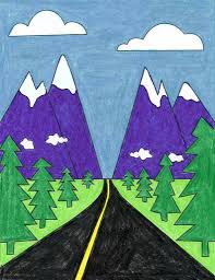 How to draw and color forest step by step easy. How To Draw A Perspective Landscape Art Projects For Kids