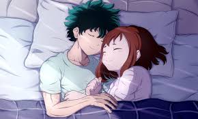 View and download this 900x1315 uraraka. Hd Wallpaper Anime My Hero Academia Izuku Midoriya Ochaco Uraraka Wallpaper Flare