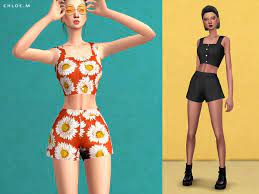 Please read the creator notes tab for cc. Chloem Shorts For The Sims 4 The Sims 4 Sims