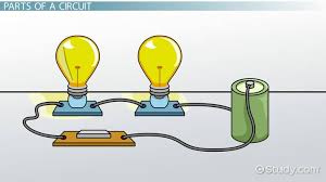 In a circuit, electrons flow from the battery, through the wires, and into the light bulb. Parts Of A Circuit Lesson For Kids Video Lesson Transcript Study Com