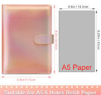 Amazon.com : Toplive A5 6 Ring Refillable Binder, PU Leather ...