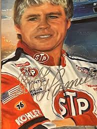 Original NASCAR Artwork Jeanne Barnes 1996 Bobby Hamilton Richard Petty 7x10