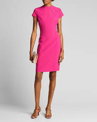 Elie Tahari Freida Cap Sleeve Dress In Dragon Fruit Modesens In 2020 Dresses Capped Sleeve Dress Elie Tahari