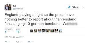 England Fans Criticised For Vocal Chorus Of 10 German Bombers During Match In Dortmund