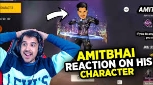 He is a professional free fire player as he also the real name of desi gamers is amit sharma better known as amit bhai in indian gaming community. Amitbhai Reaction On His Character In Freefire On My Video Youtube