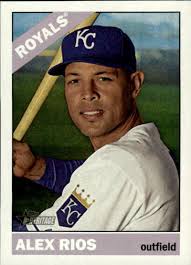 2015 Topps Heritage High Number Mini #524 Alex Rios 21/100 Kansas City  Royals