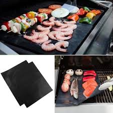 1pcs Reusable Non Stick Surface Bbq Grill Mat Baking Sheet Hot Plate Easy Clean Grilling Outdoor Picnic Cooking Sheet Bbq Grill Mats Portable Bbq Grill