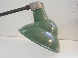 Vintage Green Porcelain Enamel Angled Barn Gas Station Light Fixture Light Fixtures Vintage Green Light