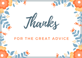Advice Thank You Note Wording for School Counselor