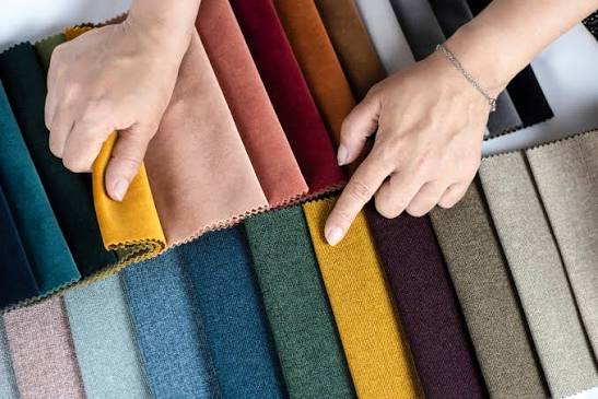 Different sofa fabrics in a modern Mauritian living room