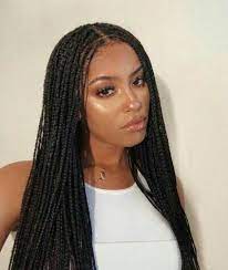 Pin By Isabelle Lavoie On Cheveux Box Braids Hairstyles For Black Women Hair Styles Small Box Braids Hairstyles