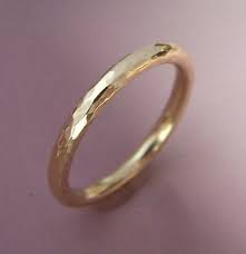 Hammered Gold Wedding Band 2mm Wide Solid 14k Yellow Gold Ring Full Halo Hammered Gold Wedding Band Morganite Engagement Ring Rose Gold Hammered Wedding Rings