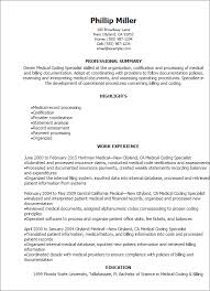 Medical billing and coding resume with no experience. Medical Coding Specialist Resume Templates Myperfectresume