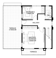 2 story house design with floor plan see description. Havana Two Storey House With Spacious Terrace Pinoy Eplans