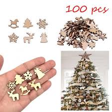 88 beautiful christmas tree decorating ideas 88 photos. 100pcs Wooden Diy Christmas Tree Hanging Ornaments Pendant Wood Chip Tree Table Bottle Decoration Buy From 0 95 On Joom E Commerce Platform