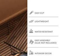 Panel de pared con listones de madera oscura, panel de pared ...