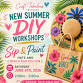 Paint & Sip... Sun hats & beach bag edition
