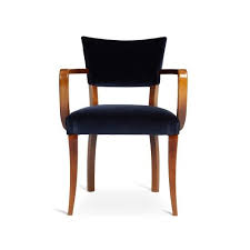 Molina Dining Chair With Arms Ink Velvet Dark Wood Dining Chairs Vintage Dining Chairs Upholstered Dining Chairs