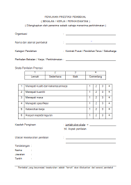 Borang penilaian contoh penilaian prestasi kerja. Borang Penilaian Prestasi Pembekal Kkm