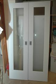 The 'cylinders' were 6 to 8. Hand Crafted Closet Doors W Frosted Glass Panels By Wooden It Be Nice Custommade Com