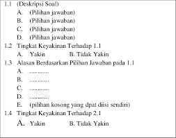Soal assessment merupakan tools yang bersifat rahasia sehingga tidak dapat diberikan pada siapapun. Gambar 2 Format Four Tier Test Download Scientific Diagram