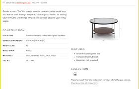 Vitri Walnut Coffee Table Walnut Coffee Table Smoke Screen Walnut Shelves