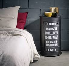 Table De Chevet Bidon En Metal Noire L 40 Cm Harlem Maisons Du Monde Bidon Metal Noir Table De Chevet