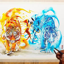 I Create Animal Spirits Trough Watercolor Watercolor Paintings Of Animals Animal Paintings Tiger Art