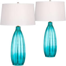 I've found some nice floor lamps, table lamps, desk lamps, kid room decoration lamps, string led lights & decoration in reasonable. 360 Lighting Coastal Table Lamps Set Of 2 Fluted Blue Glass White Drum Shade For Living Room Family Bedroom Bedside Nightstand Target