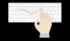 You need to place your fingers on the keyboard so that your fingers slightly touch the keys but not press them. Typing With 10 Fingers Quickly Explained Typingacademy
