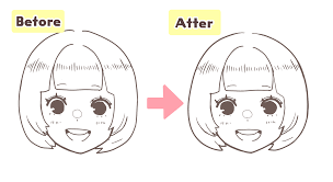 歪ん だ 顔 イラスト
