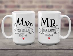 Mr Mrs Personalized Mugs Set Of Two Mugs The Ultimate Mug Set For Any Proudly Wedded Couple This Personal Mugs Personalized Coffee Mugs Personalized Mugs