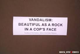 Vandalism Beautiful As A Rock In A Cops Face Sticker Kurt Cobain Guitar Sticker Vandalism Beautiful As A Rock In A Cops S Face Double Layer Vinyl Deca Layered Vinyl Guitar Stickers Event Marketing Social Media