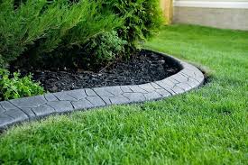 Installation of cement landscape edging/curbing: Landscape Concrete Edging Plan Ideas Built With Polymer Design