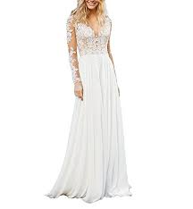 Warum genau wollen sie als käufer sich der hochzeitskleid langarm. Clla Dress Chiffon Hochzeitskleid Langarm Tiefer V Ausschnitt Elfenbein Mode Ja