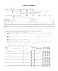 Free 7 Sample Assets Transfer Forms In Ms Excel Pdf