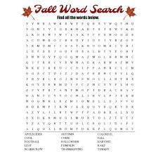 Just click below for the type of printable, thinkable fun you want to enjoy Fall Word Search Free Printable Worksheet