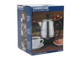 As the metal parts are made from stainless steel, durability won't be an issue. Farberware Fcp240 Stainless Steel 2 4 Cup Percolator Newegg Com