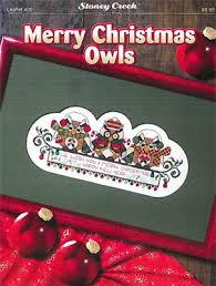 Amazon Com Merry Christmas Owls Cross Stitch Chart And Free