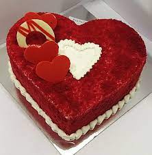 This is the best idea to wish anyone online. Red Velvet Heart Shaped Cake With A White Heart Centre Thebakeshop Co In Best Treats In Town