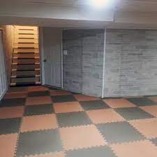 Carpet for basement concrete floor. Budget Basement Flooring Ideas Foam Rubber Carpet Tiles Rolls