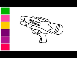 How To Draw Fortnite Guns Drawing For Kids Coloring Pages Drawings