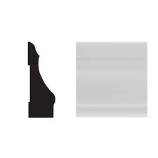 Royal Mouldings 5445 9 16 In X 2 1 4 In X 7 Ft Pvc Composite White Colonial Casing Moulding Moldings And Trim Mouldings Brick Molding