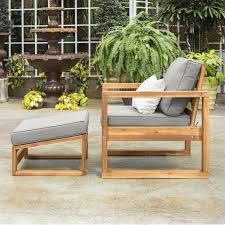 Lydon Patio Chair With Cushion And Ottoman Reviews Allmodern Rustic Outdoor Furniture Wood Patio Chairs Diy Outdoor Furniture