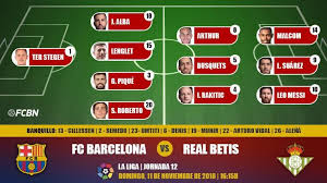 Toda la actualidad y la última hora sobre el fc barcelona. Alignments Of The J12 Of Laliga Fc Barcelona Real Betis