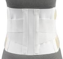 CHAMPION Industrial Belt Elastic Back Brace, Abdominal Support, White,  X-Large