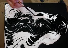 Abstract Art Black And White Drawings Easy 2 Minute Abstract Painting Technique By Her Art From The Attic Abstract Painting Techniques Abstract Painting Acrylic Abstract Painting