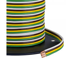 6 of the conductors are 12 gauge wires, and the 7th wire is 10 gauge. 4 Wire Trailer Wire 16 Gauge Parallel Bonded Wire Four Conductor Super Bright Leds